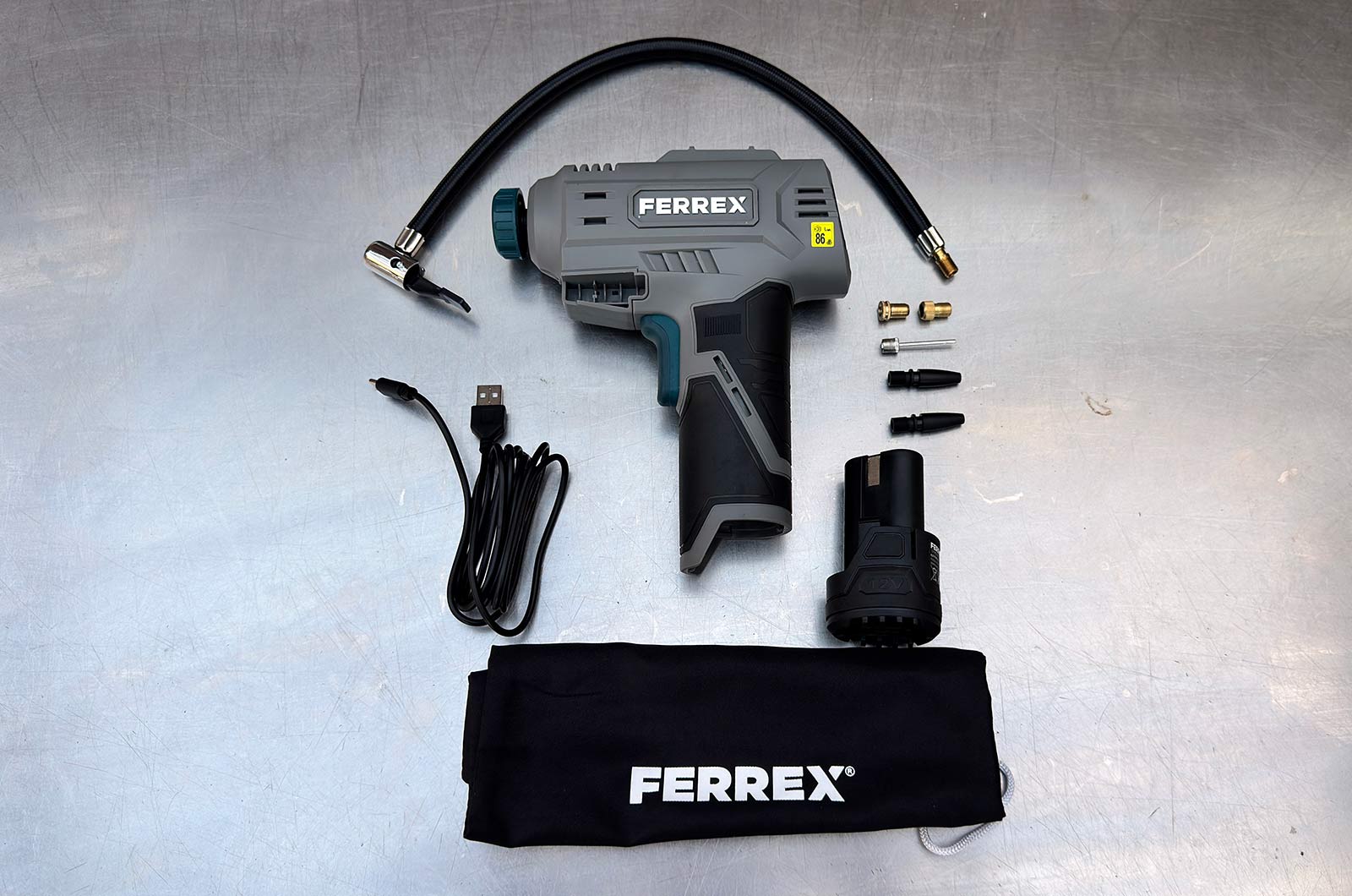 Best tyre inflators - Ferrex 12v compressor