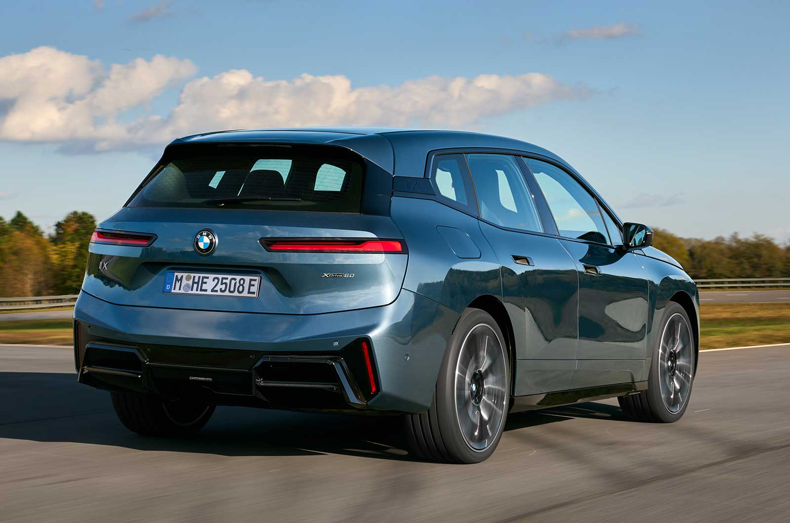 BMW iX rear driving