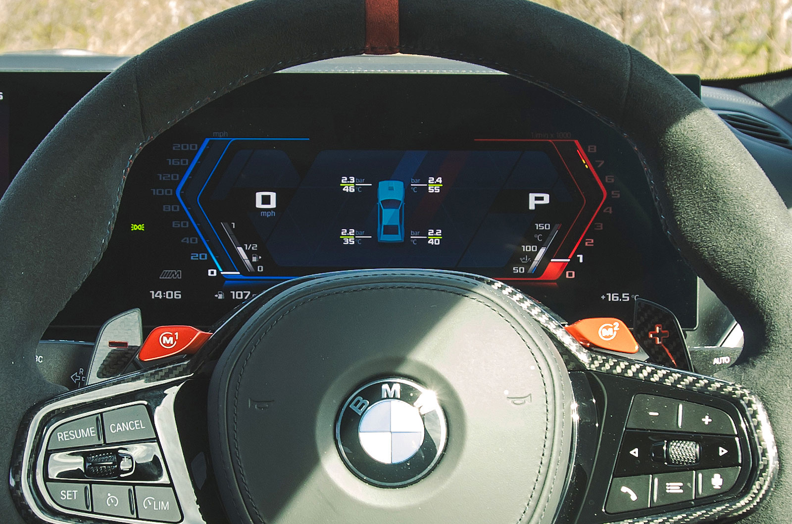BMW M4 driver display