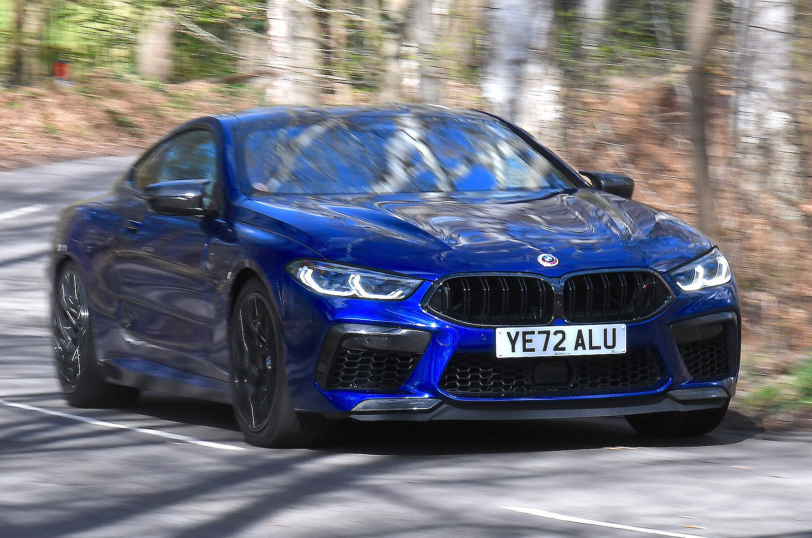 BMW M8 front right driving