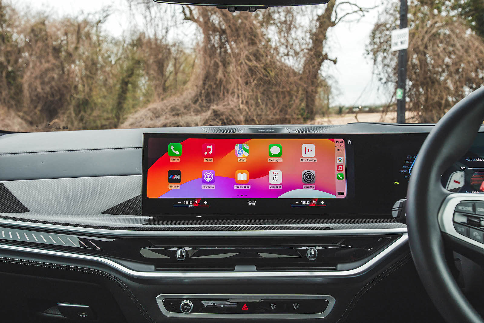 BMW X6 M Competition infotainment screen