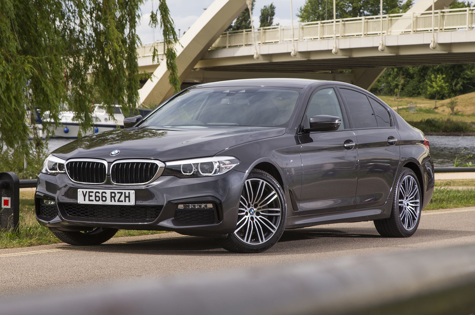 BMW 5 Series front cornering