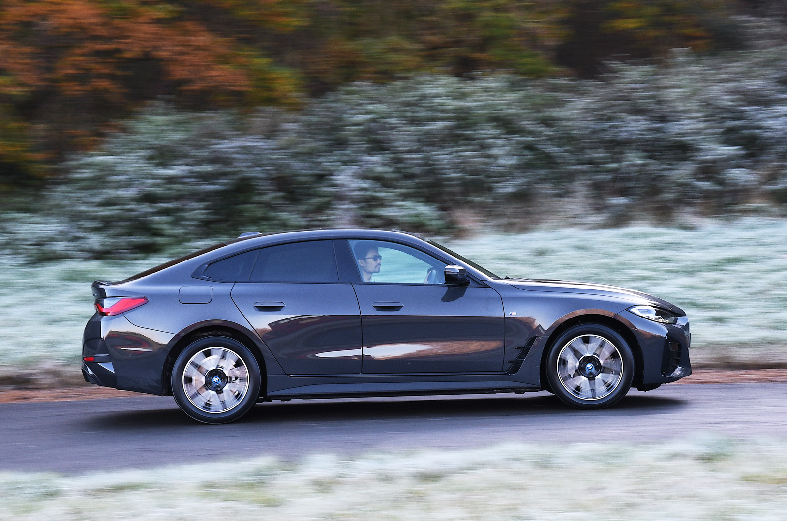 BMW i4 side driving