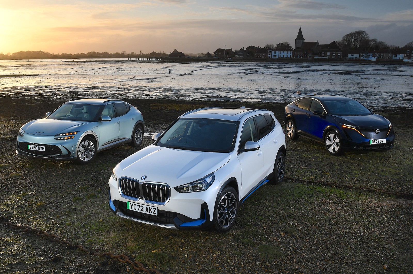 New BMW iX1 vs Genesis GV60 vs Nissan Ariya header