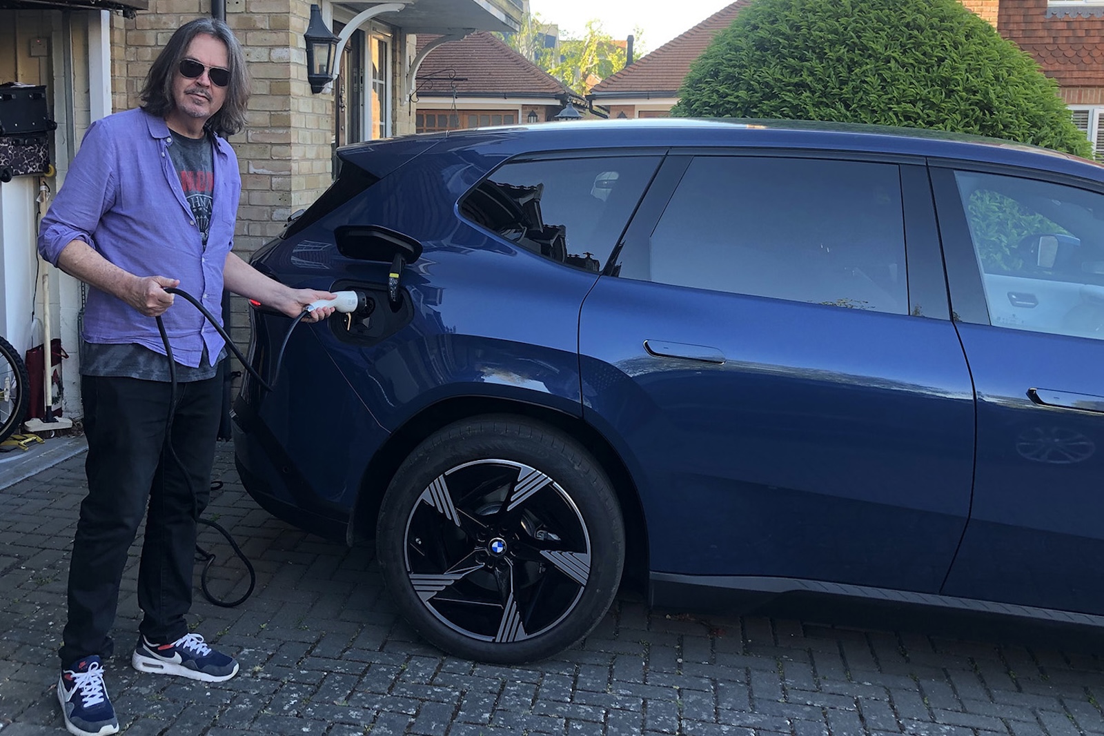 BMW iX3 Mark charging car