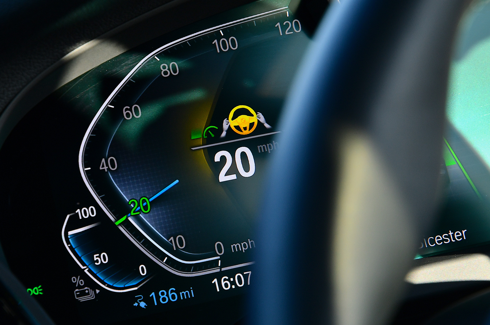 BMW iX3 steering assist display