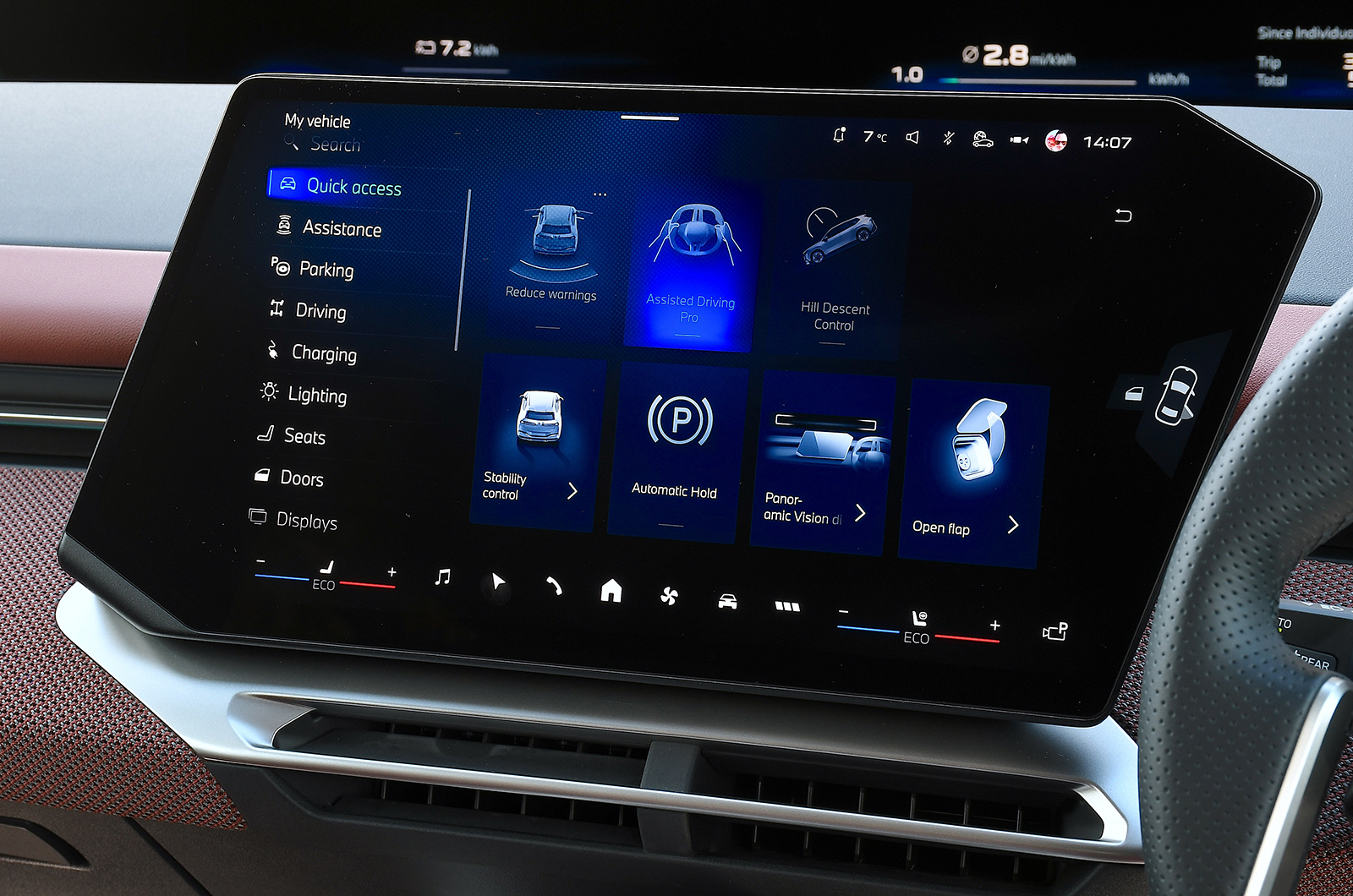 BMW iX3 touchscreen