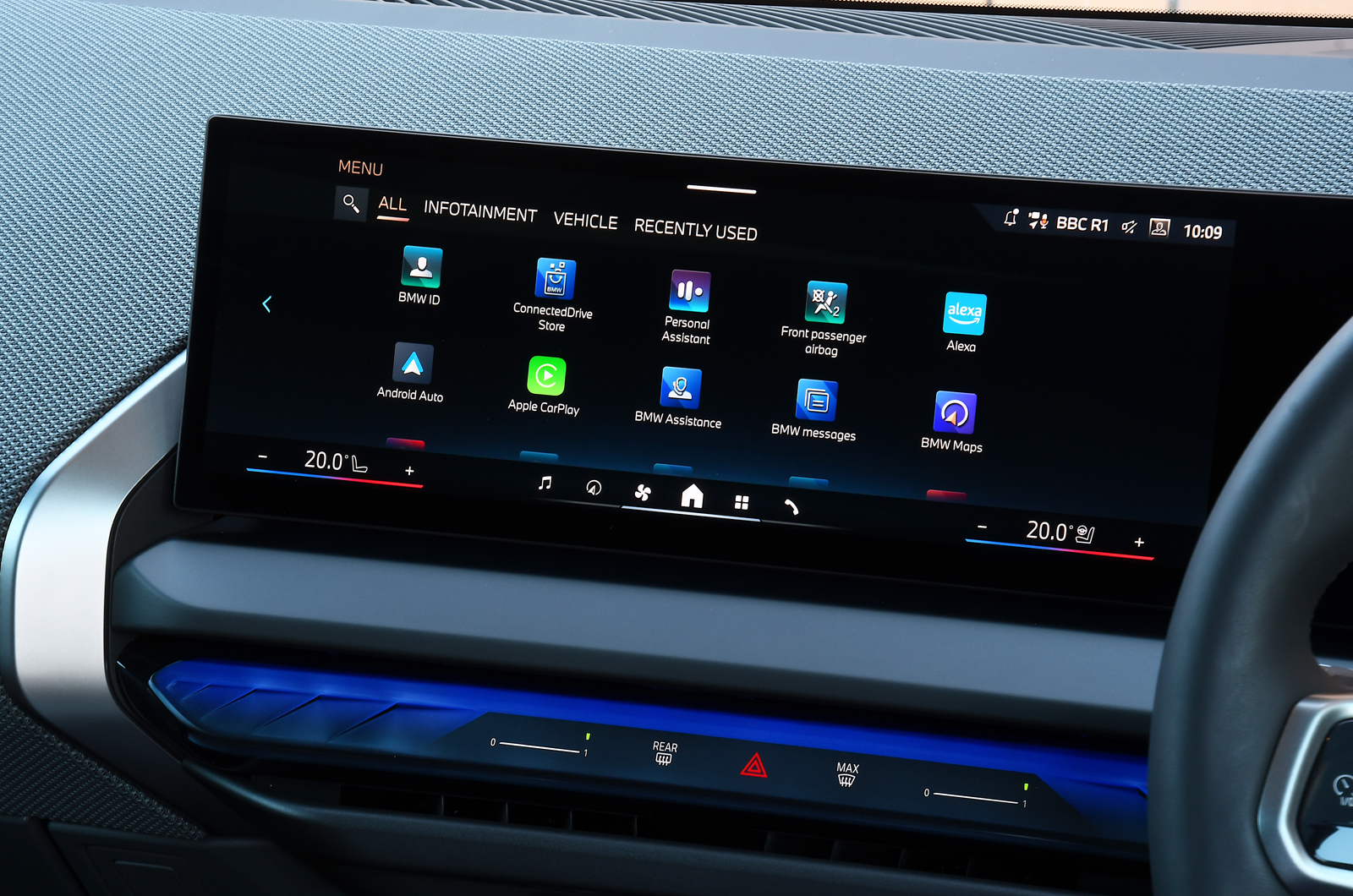 BMW X3 infotainment screen
