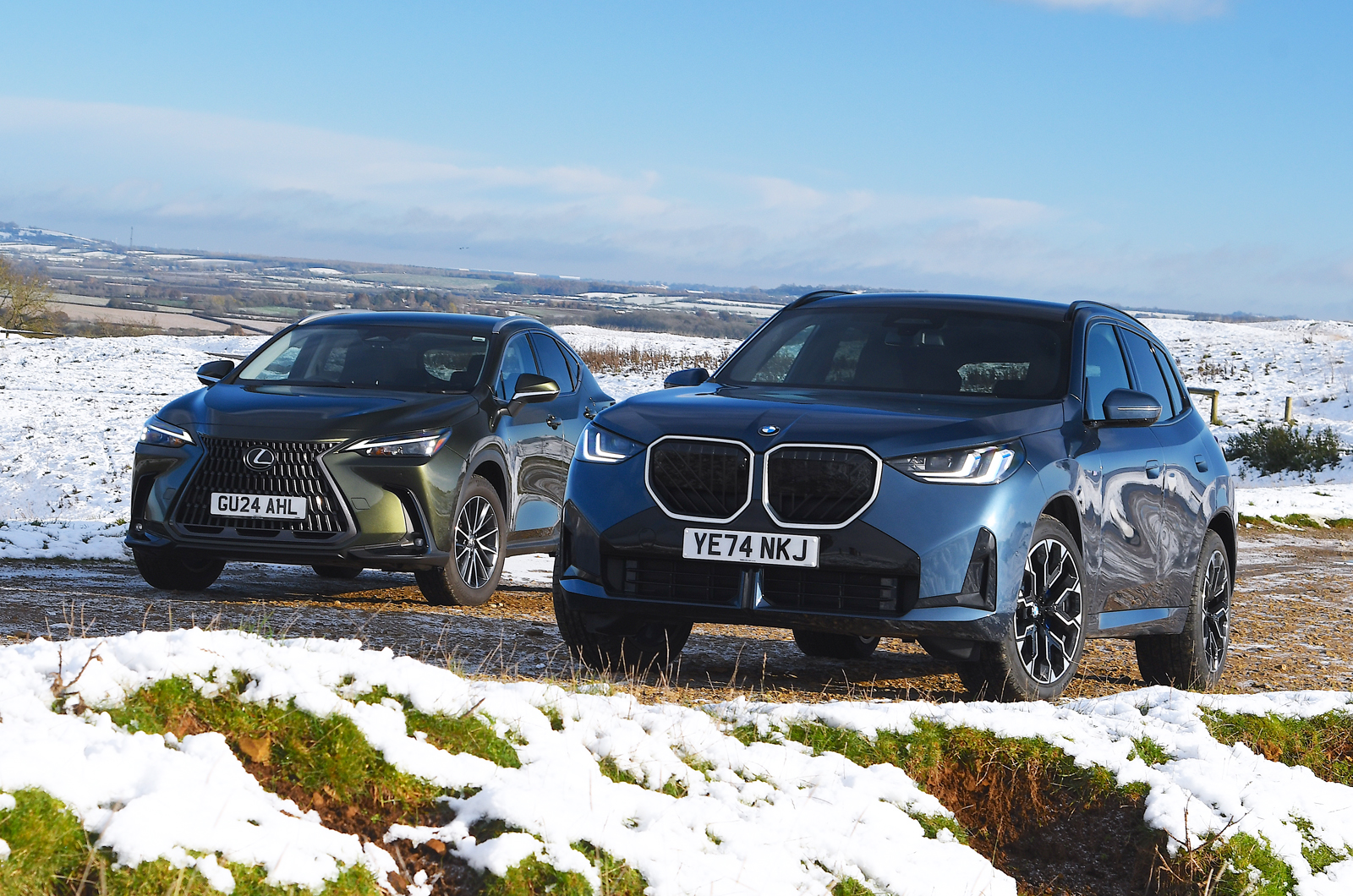 BMW X3 vs Lexus NX front statics