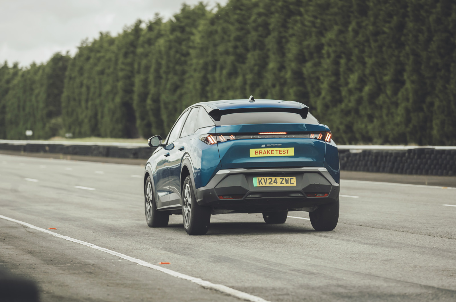 Braking test at MIRA proving ground