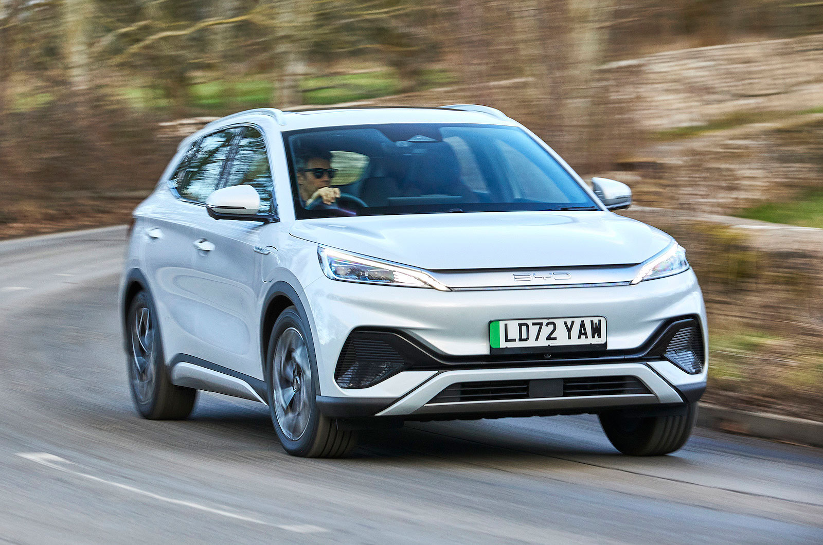 Red BYD Atto 3 front cornering