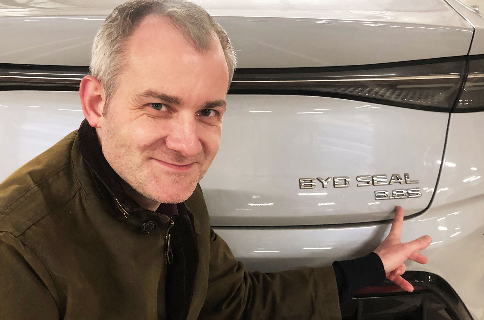 BYD Seal LT - pointing at boot badge
