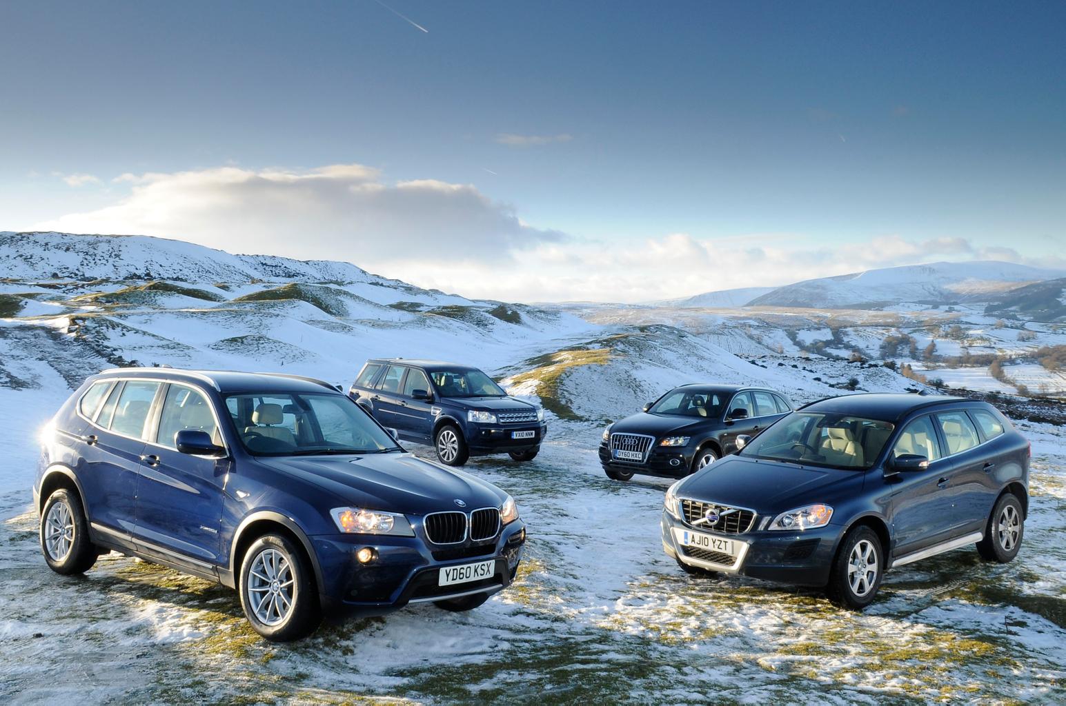 Used test – winter warmers: Audi Q5 vs BMW X3 vs Land Rover Freelander vs Volvo XC60