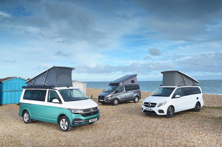 Volkswagen California vs Mercedes V-Class Marco Polo vs Ford Transit Nugget