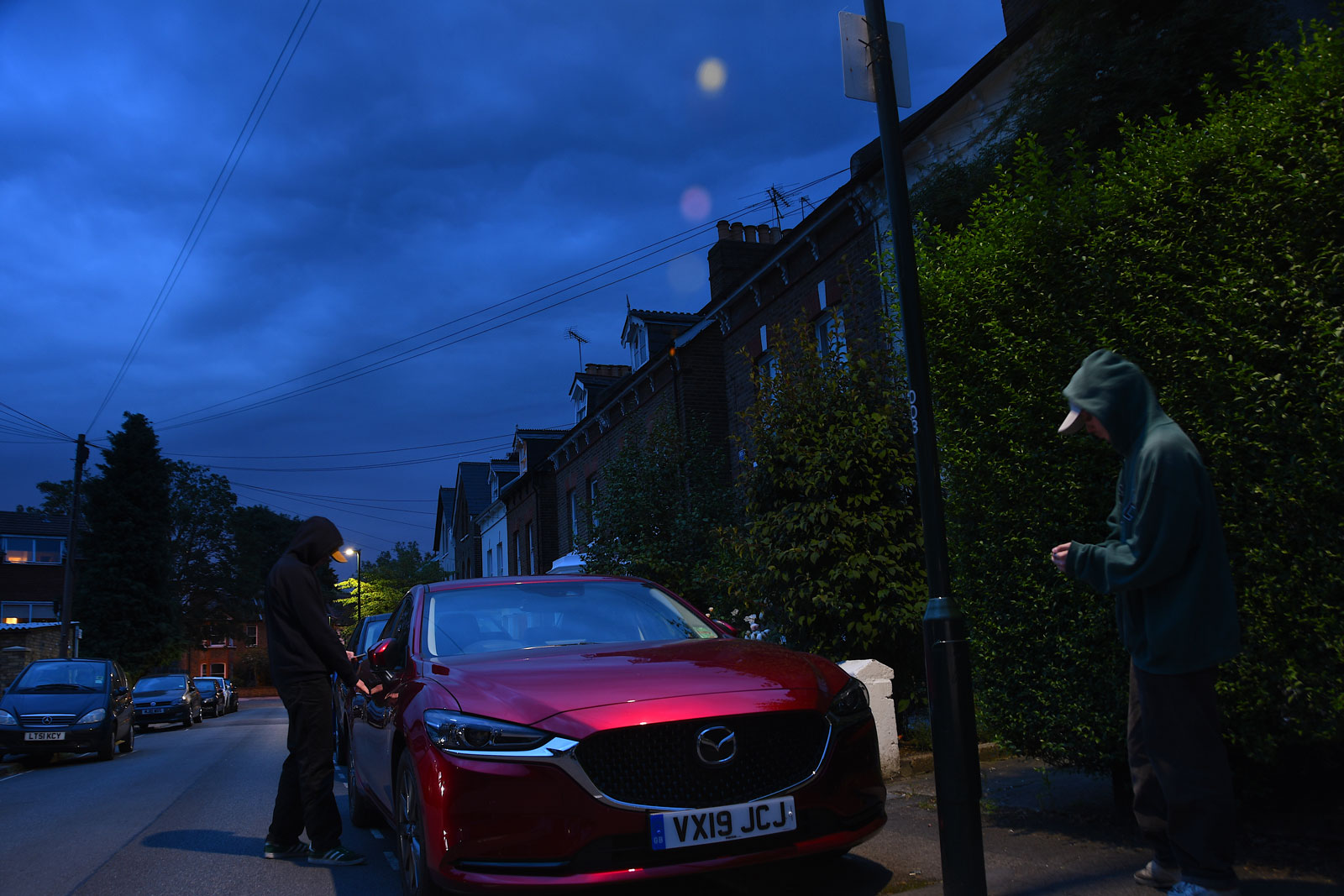 car security staged car theft