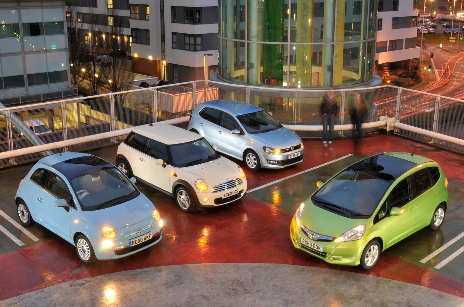 Used test – smart small cars: Fiat 500 vs Honda Jazz vs Mini One vs Volkswagen Polo