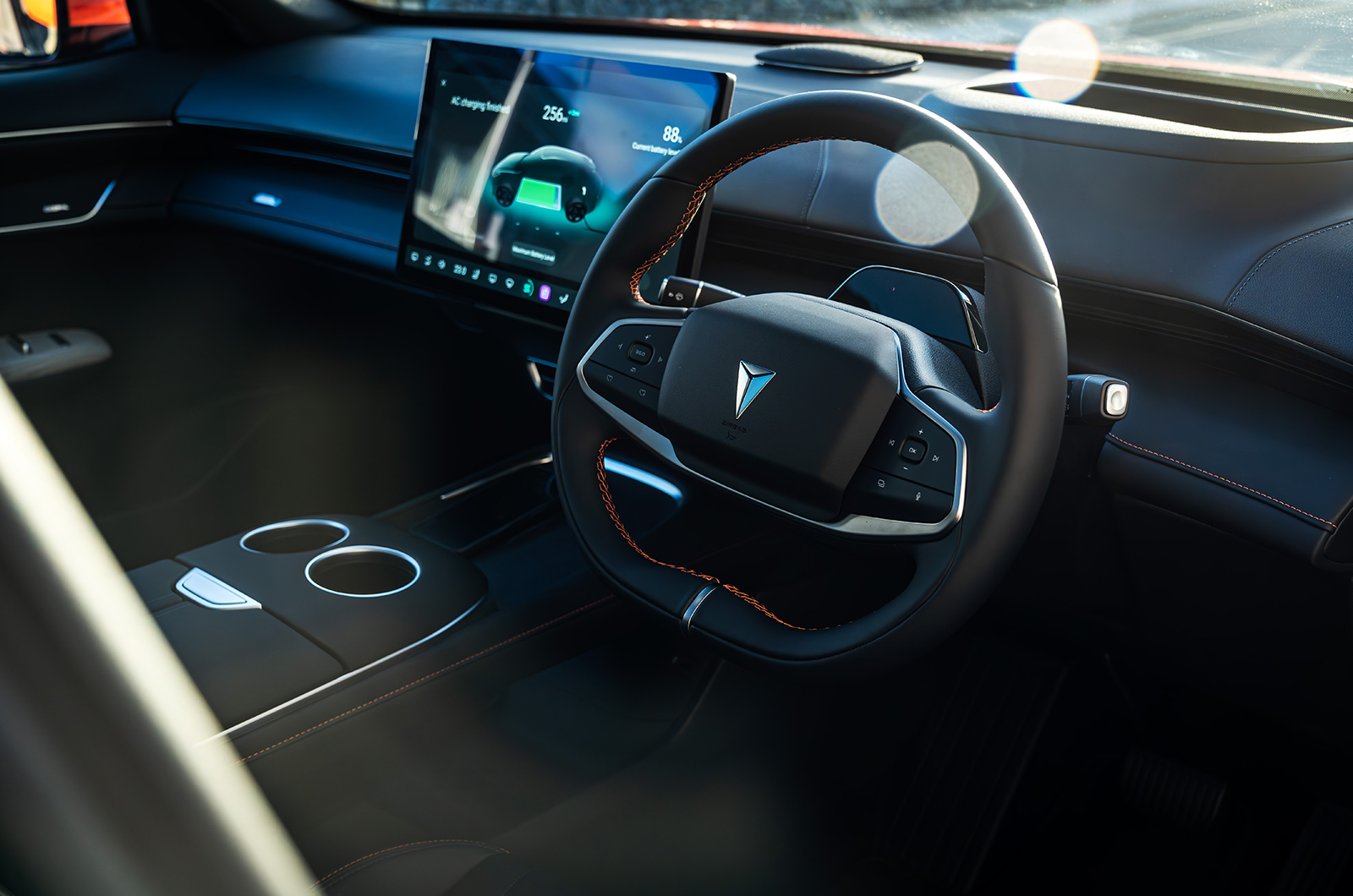 Interior shot of the Changan Deepal S07 looking through the driver's window