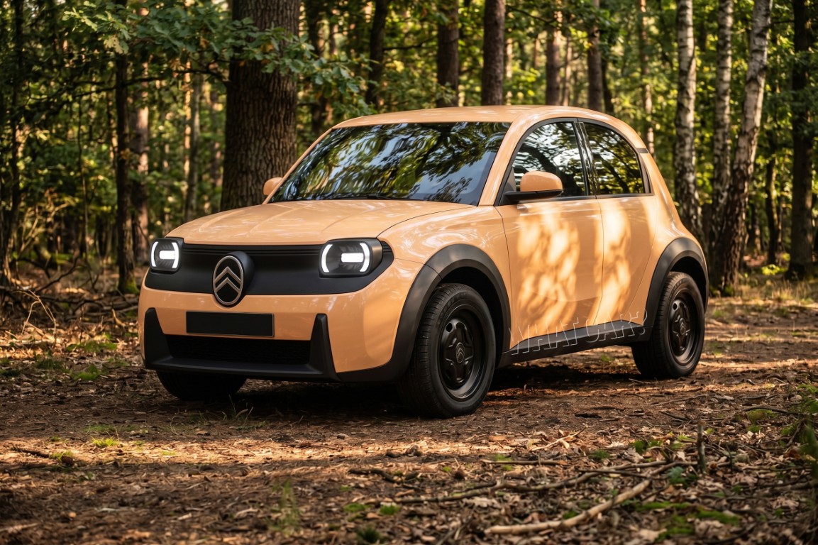 Citroën 2CV artist render