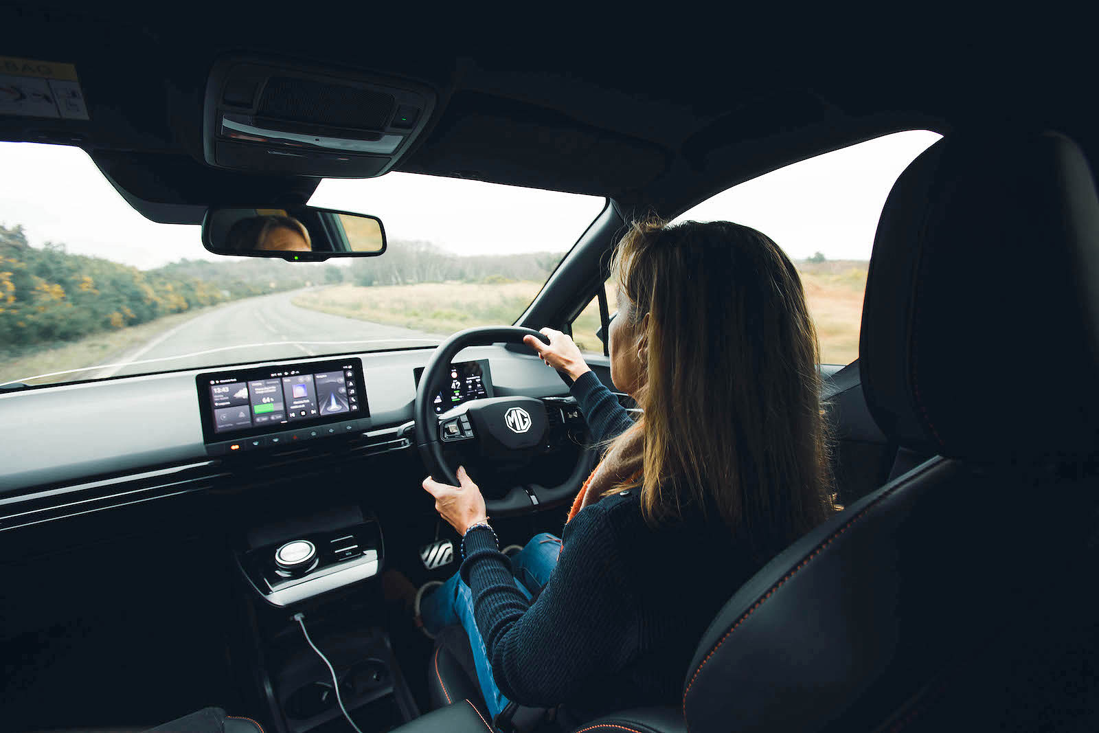 Claire Evans test driving MG4 EV XPower