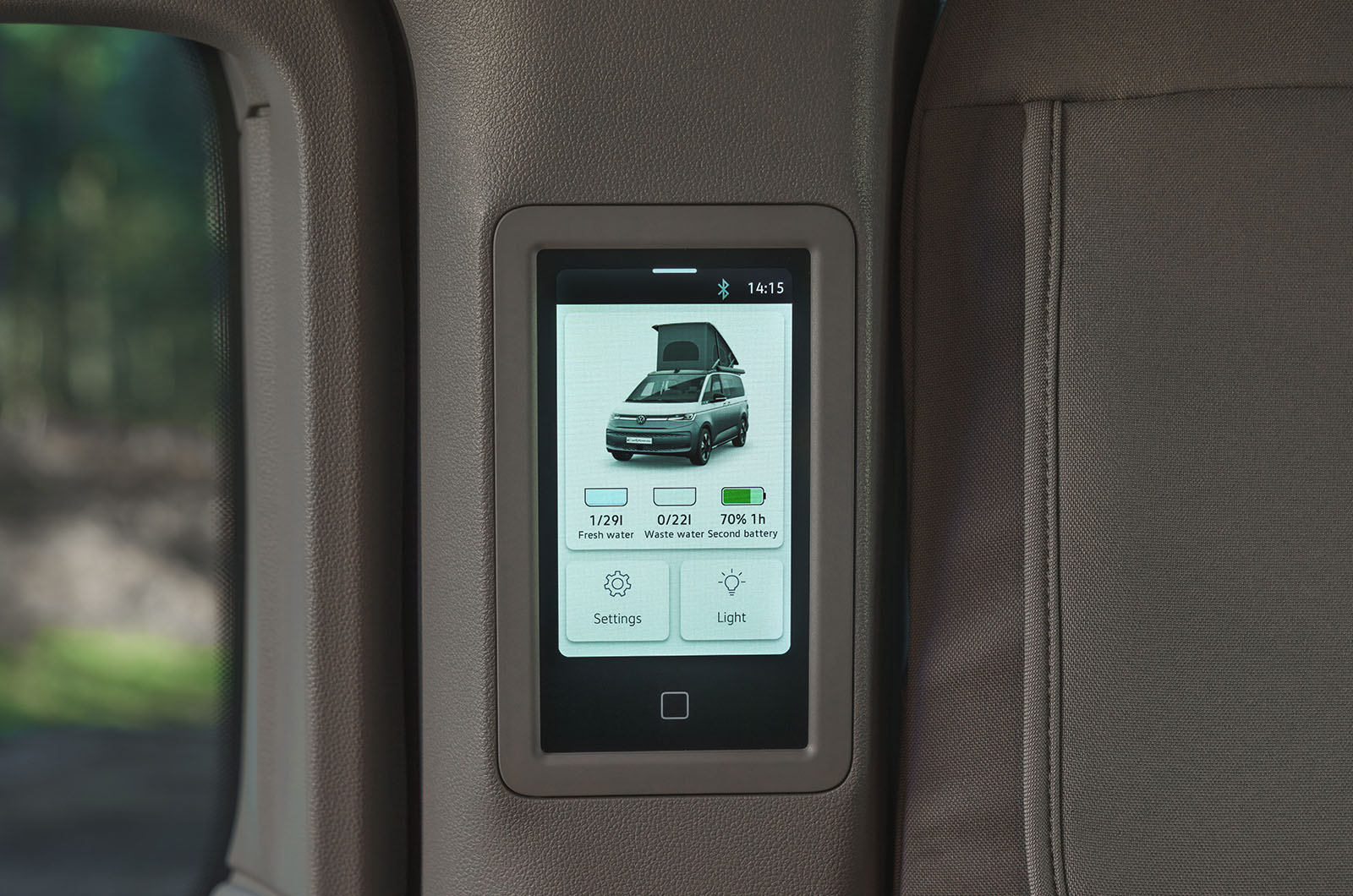 The control panel of the new Volkswagen California