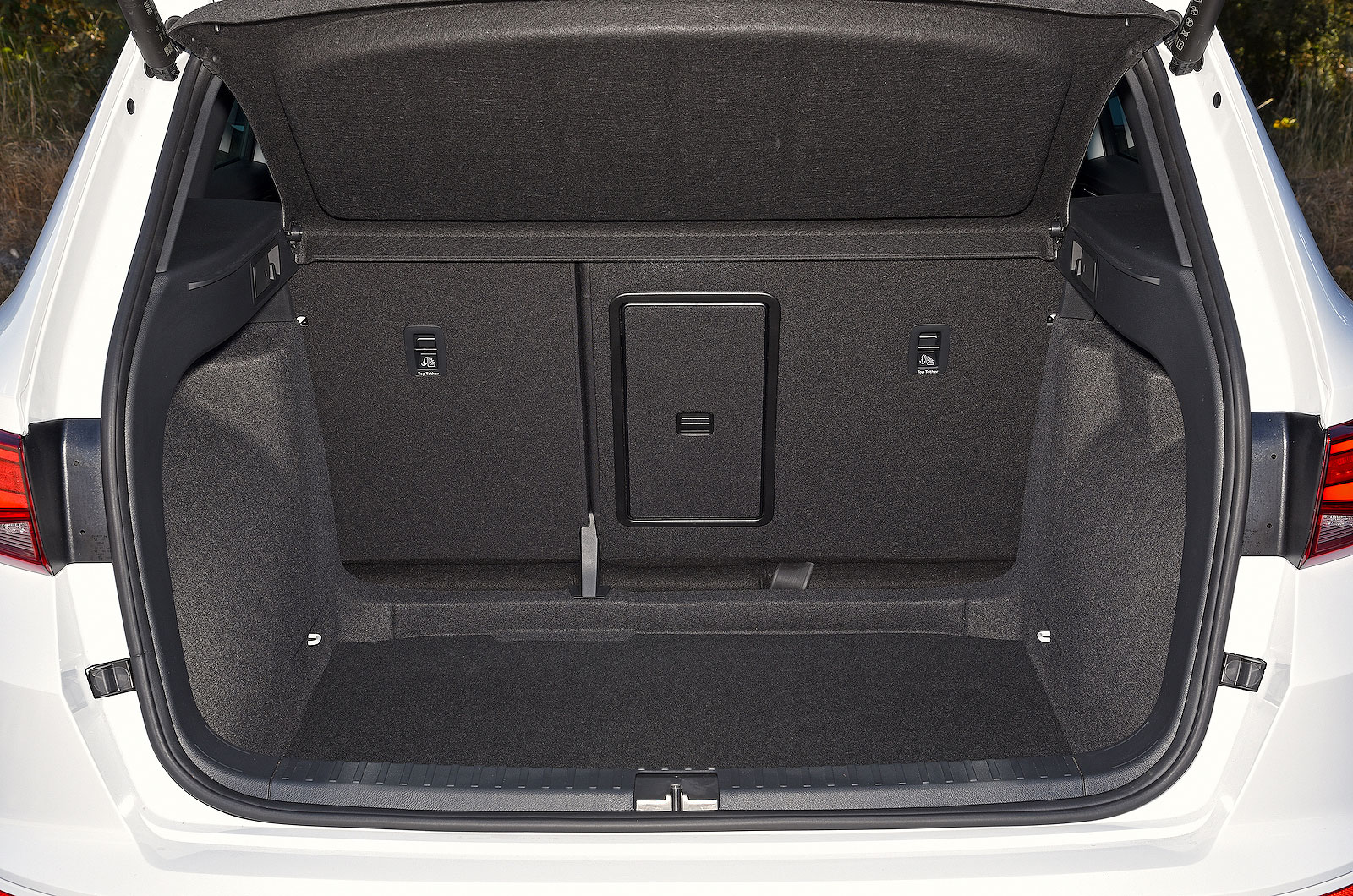 White Cupra Ateca boot open