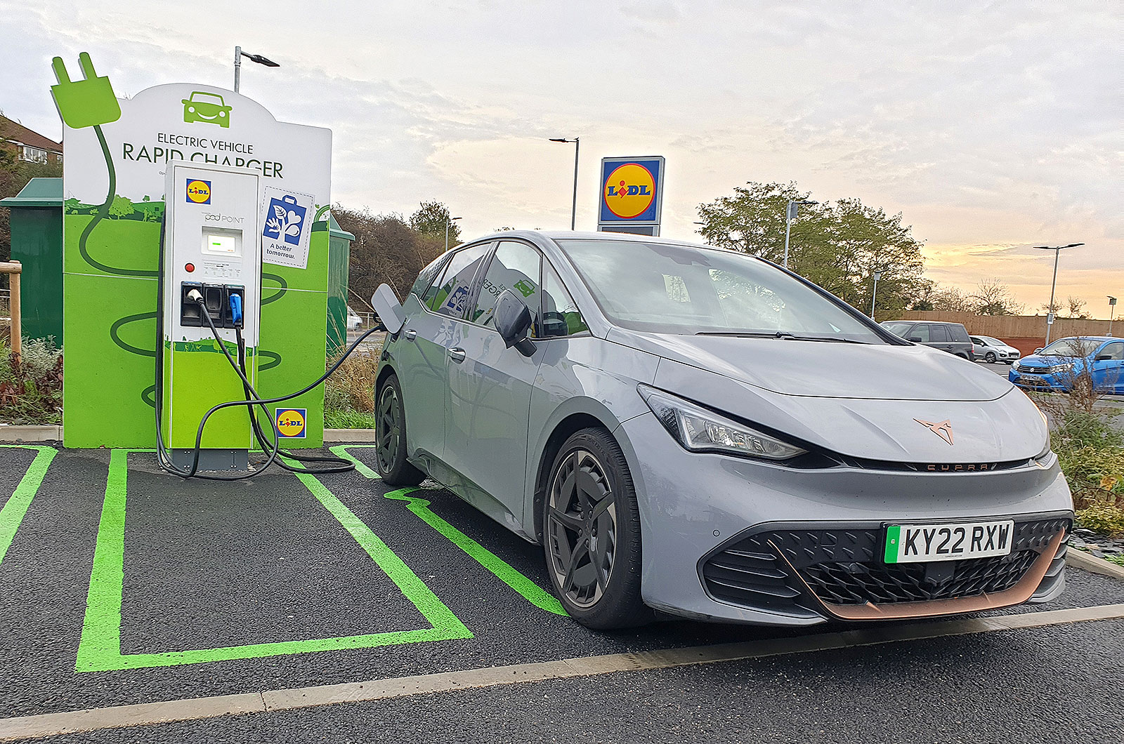 Cupra Born at PodPoint charger