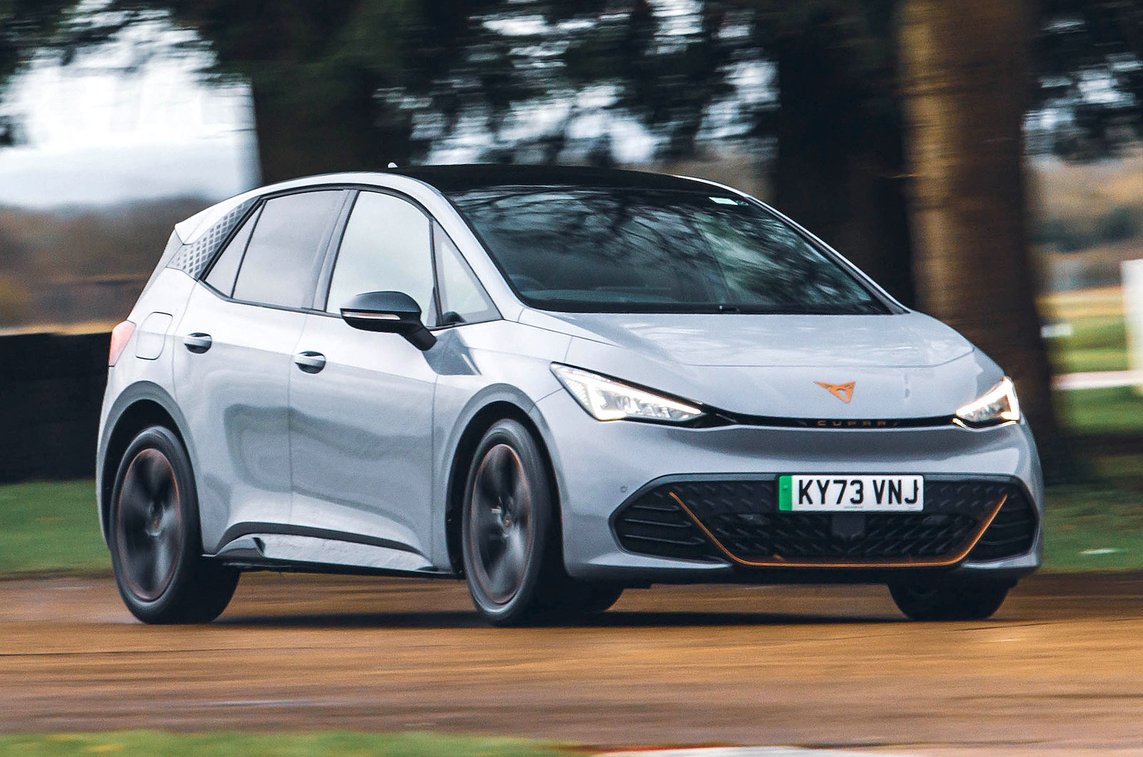 Cupra Born front cornering