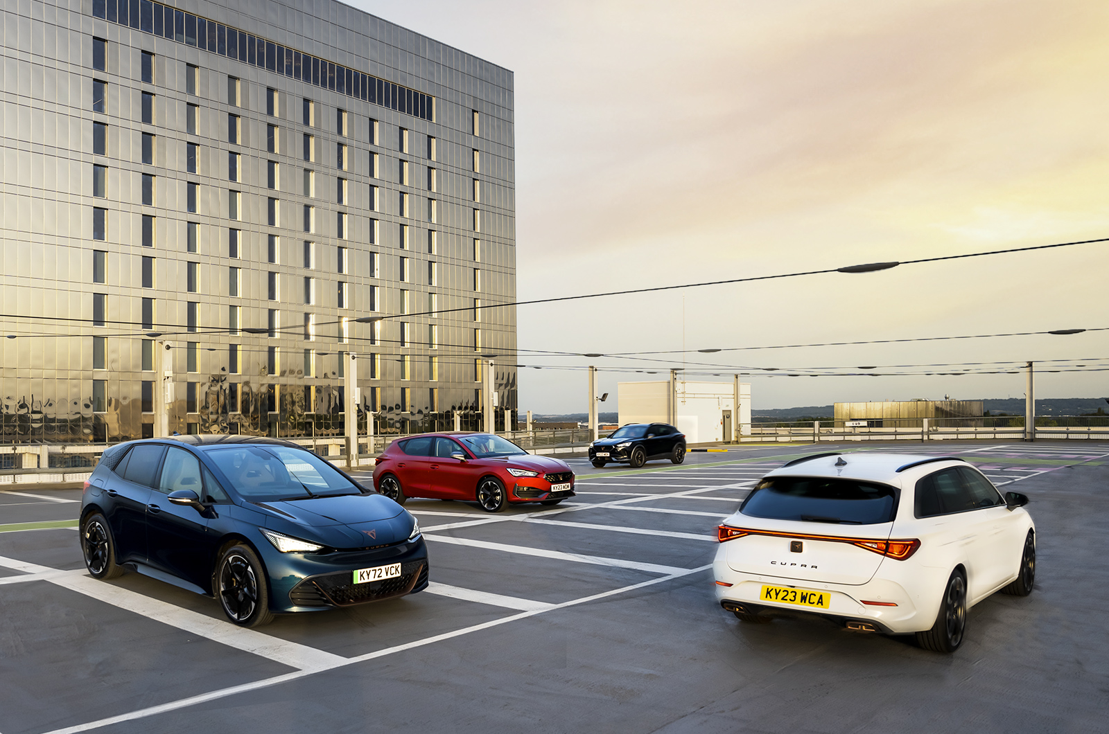 CUPRA company car range in car park