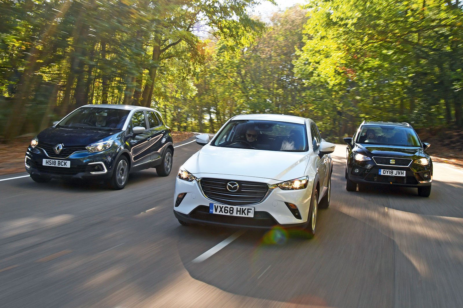 New Mazda CX-3 & Renault Captur vs Seat Arona