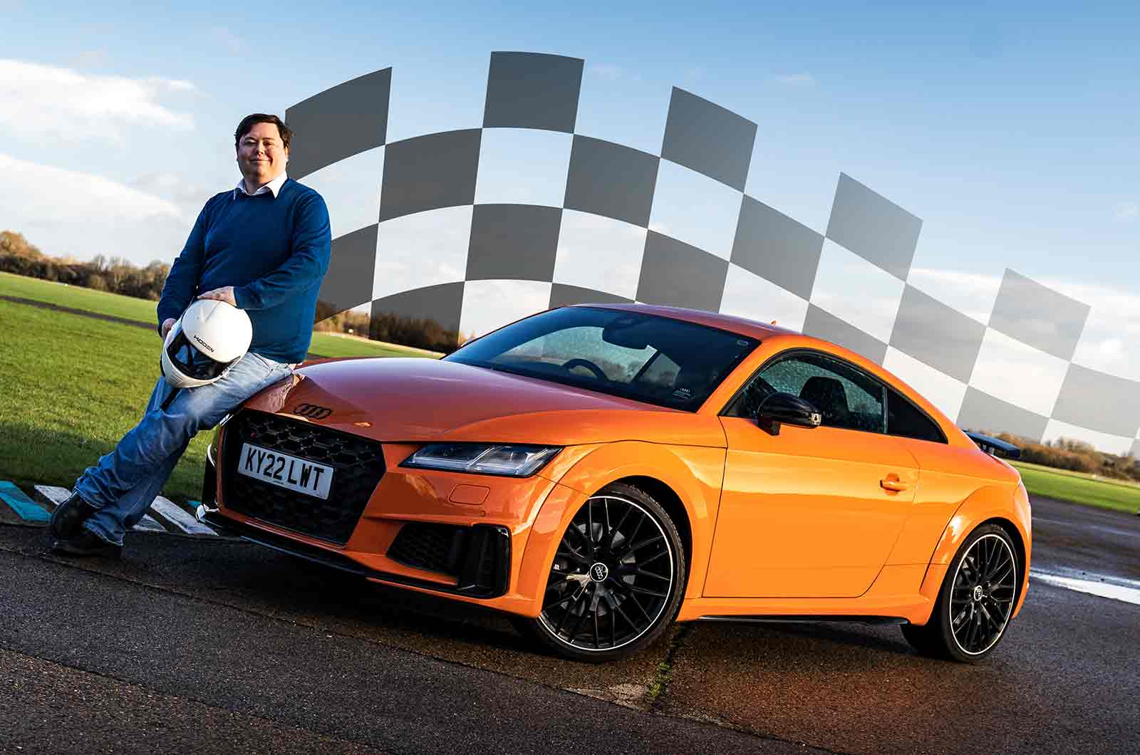 Darren standing with Audi TTS