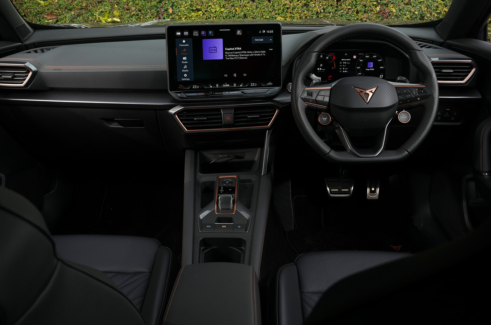 CUPRA Formentor e-HYBRID interior shot of the dash area