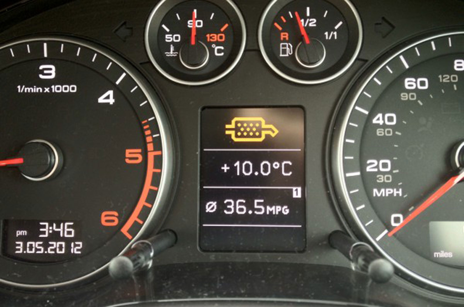DPF warning light