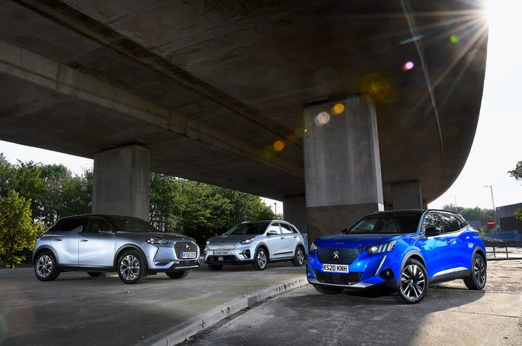 New Peugeot e-2008 and DS 3 Crossback E-Tense vs Kia e-Niro