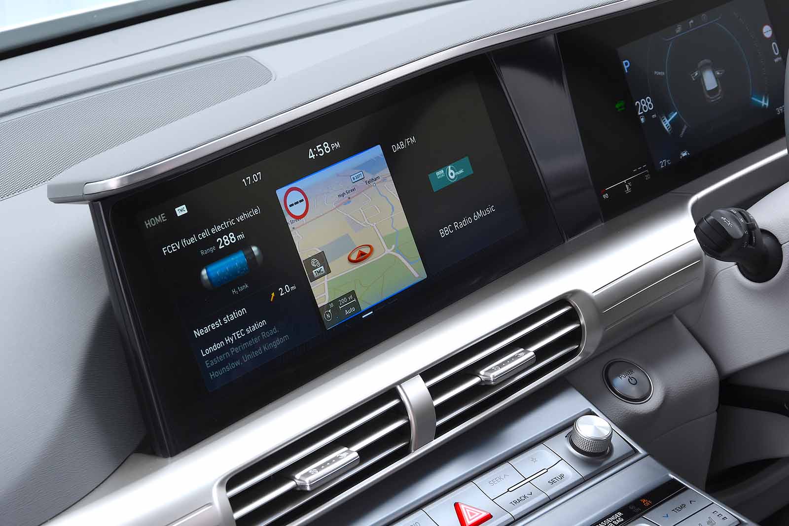 Hyundai Nexo infotainment touchscreen