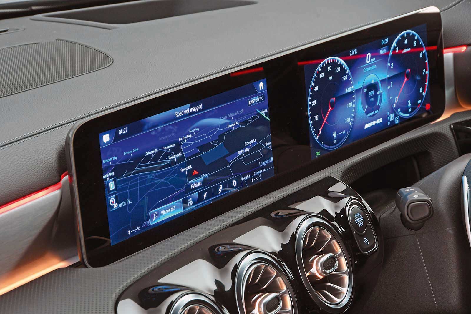 Mercedes-AMG A35 infotainment