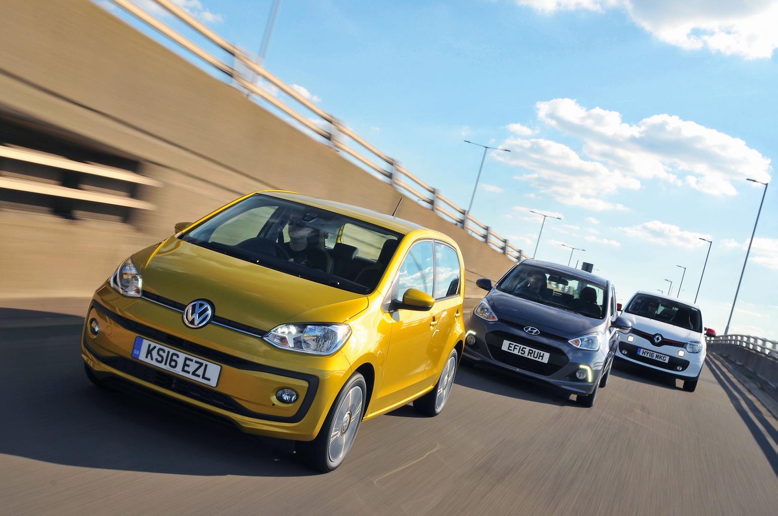 New Volkswagen Up vs Hyundai i10 vs Renault Twingo