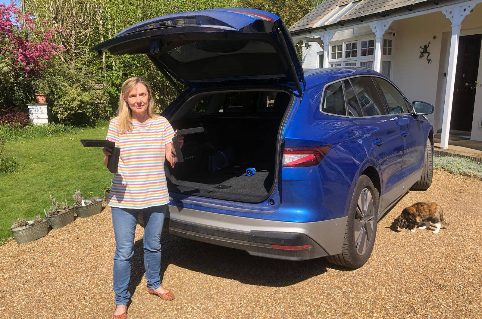 Skoda Enyaq long termer with velcro boot organisers 