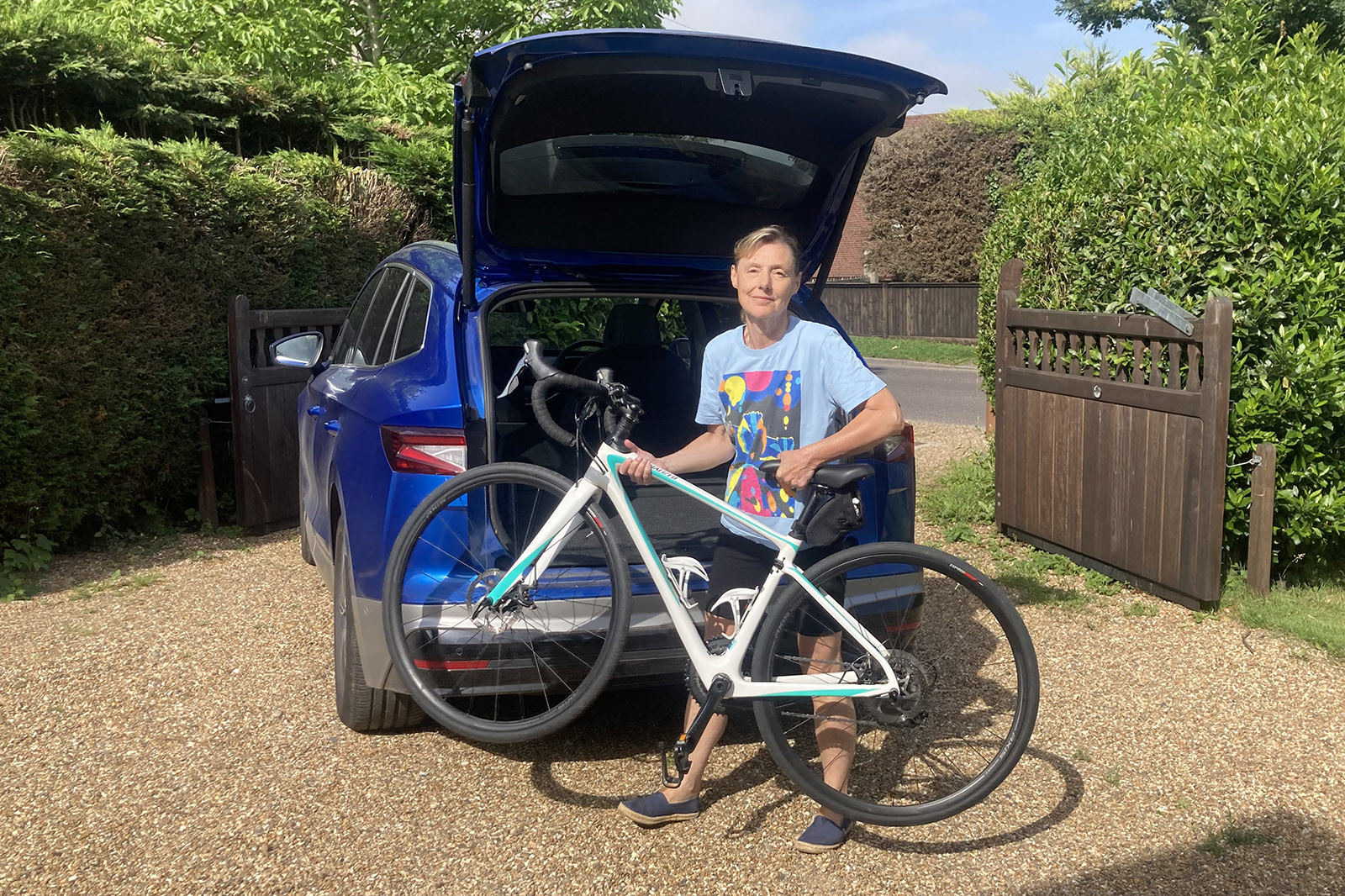 Skoda Enyaq long termer with cycle