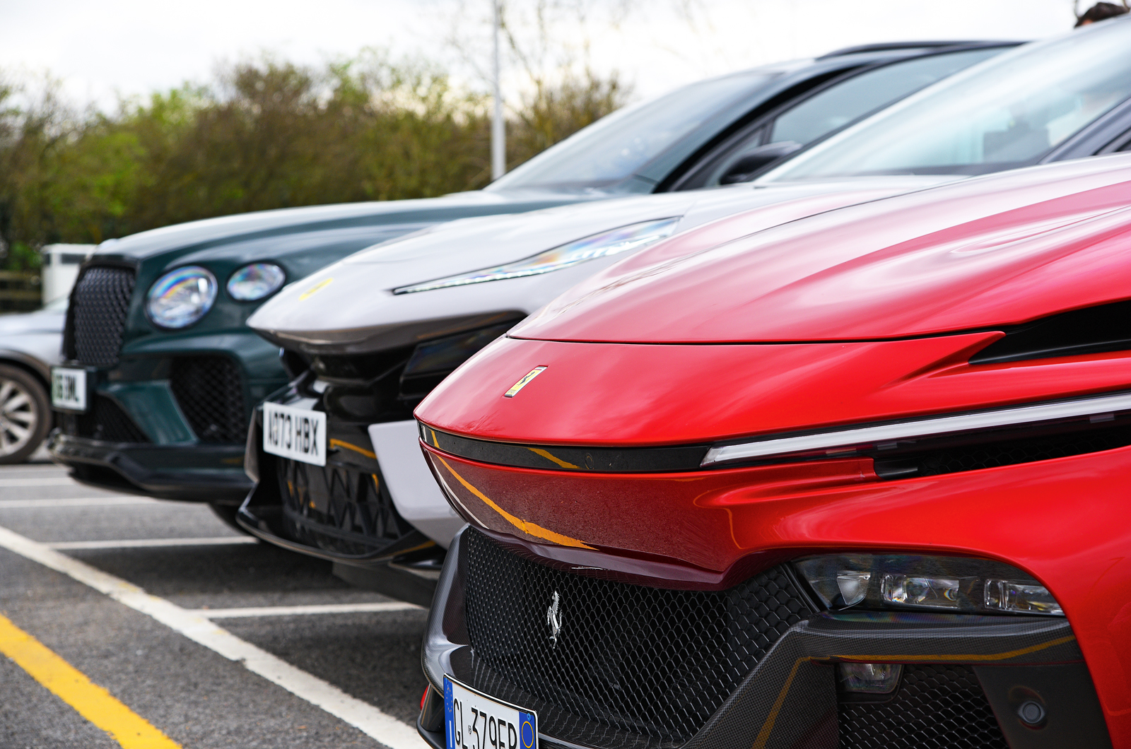 Ferrari Purosangue with Lotus Eletre and Bentley Bentayga noses
