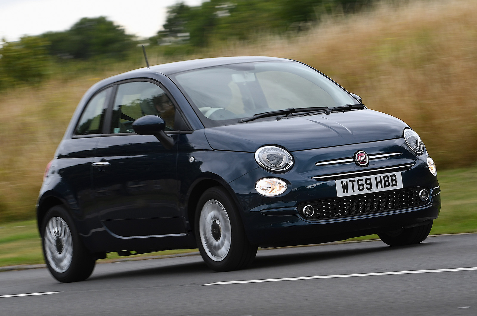 Fiat 500 Hybrid front driving