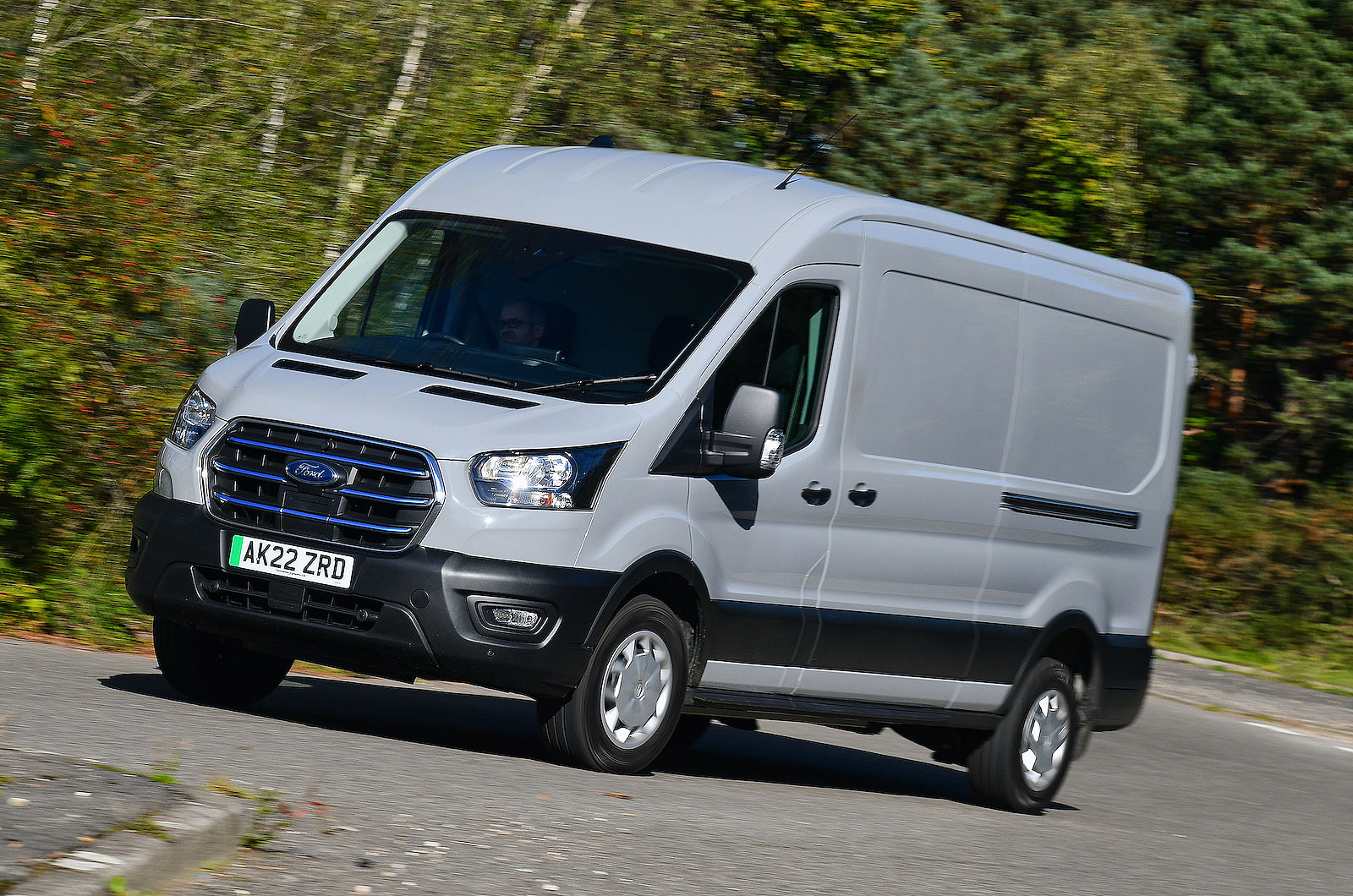 Ford E-Transit 2022 front cornering