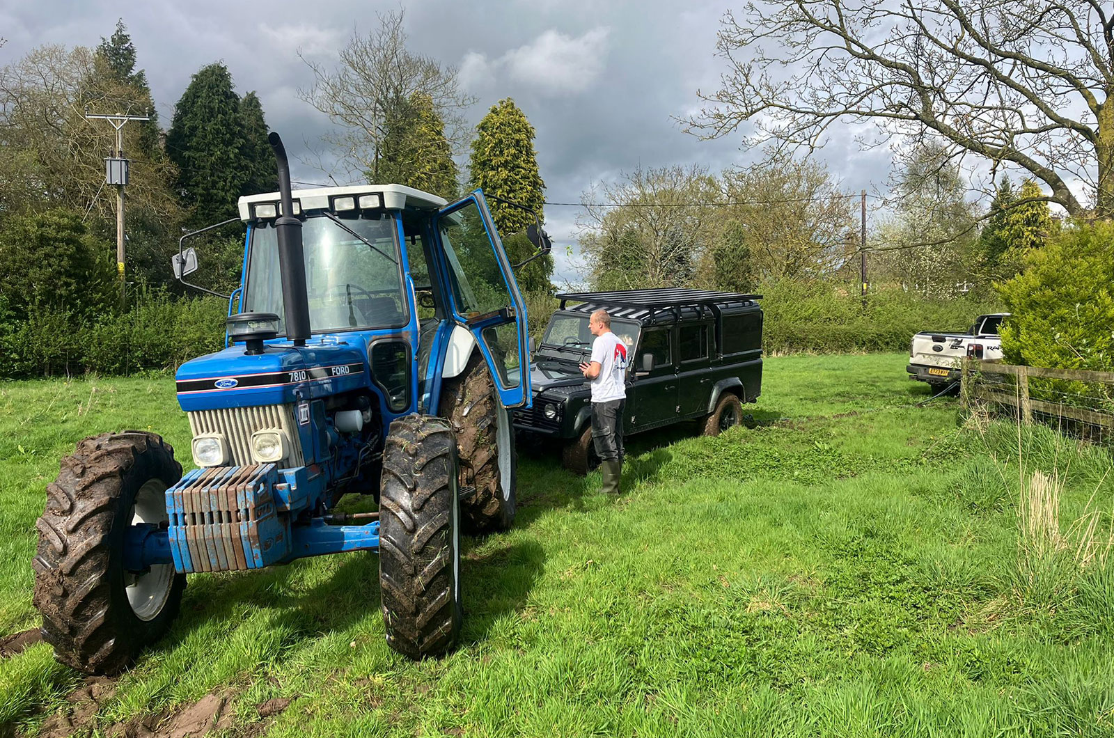 Ford Tractor, Land Rover Defender and Ford Ranger Raptor
