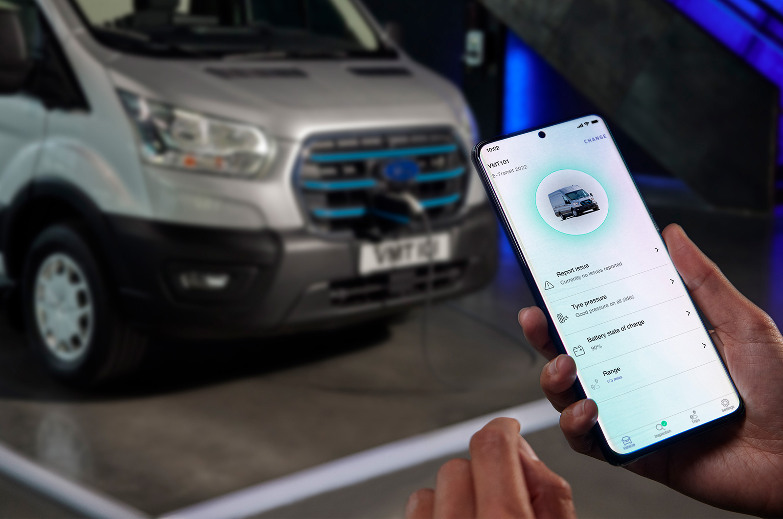 Ford Pro app on smartphone