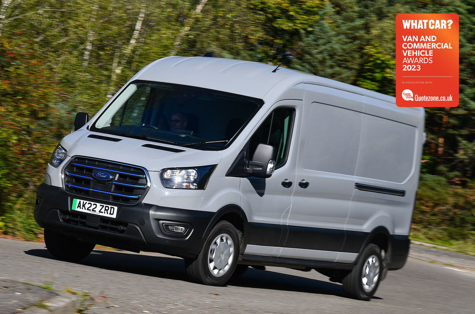 Ford E-Transit 2022 front cornering