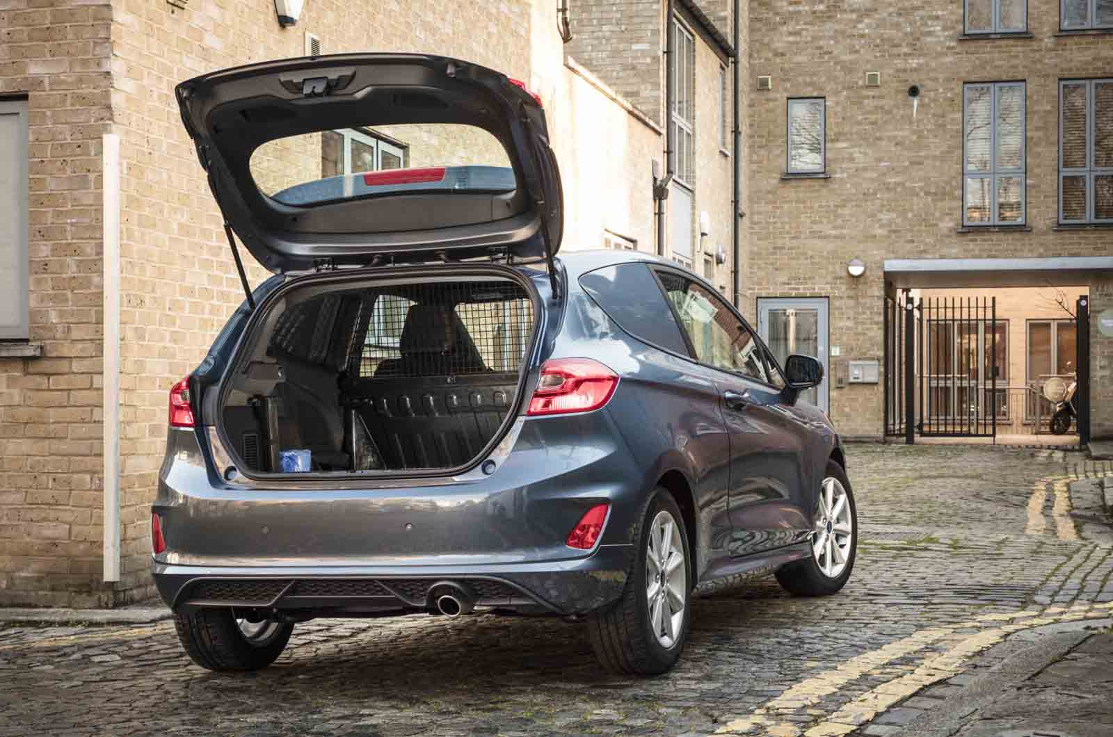 Ford Fiesta Van with boot open