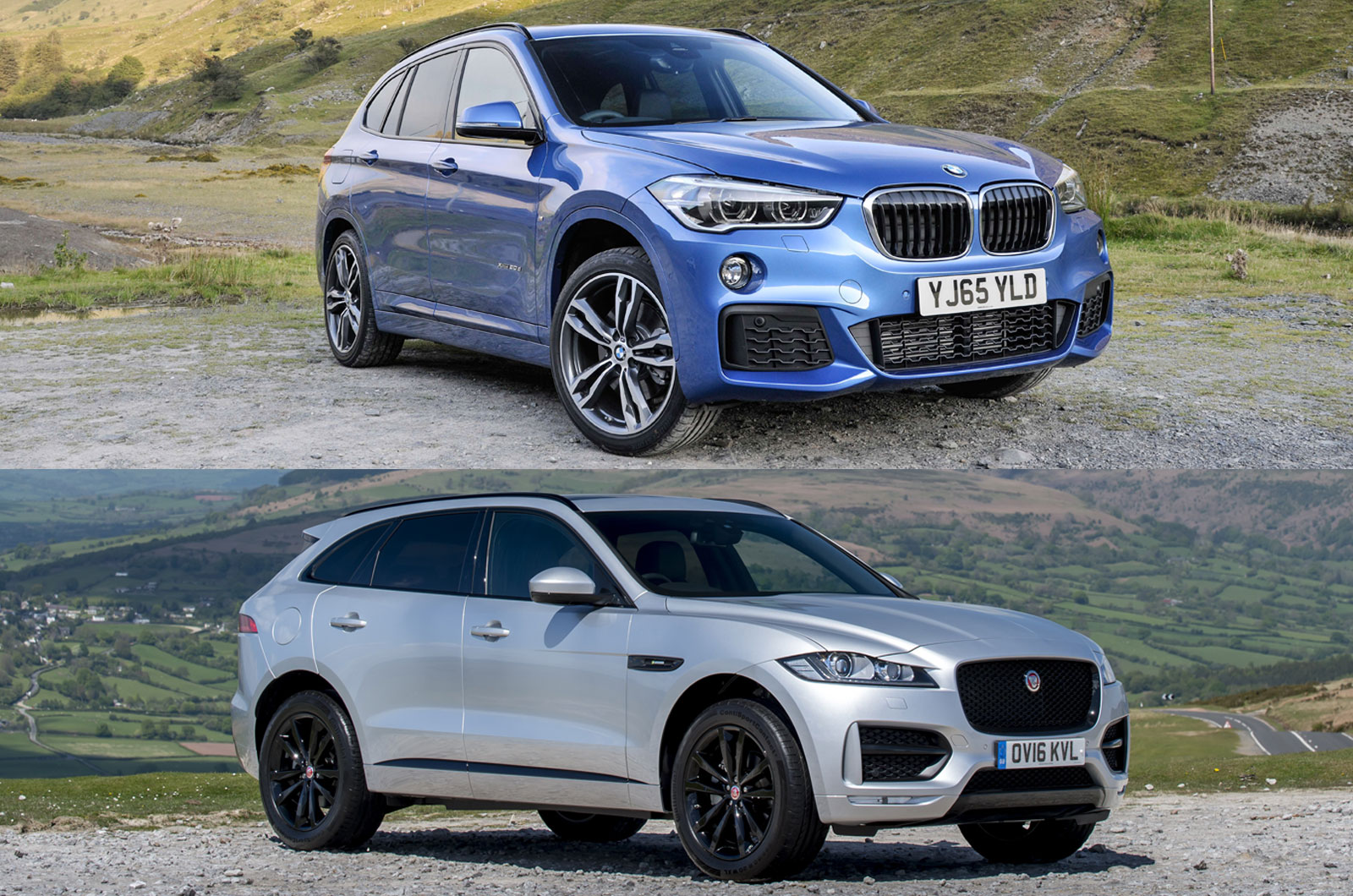 BMW X1 and Jaguar F-Pace