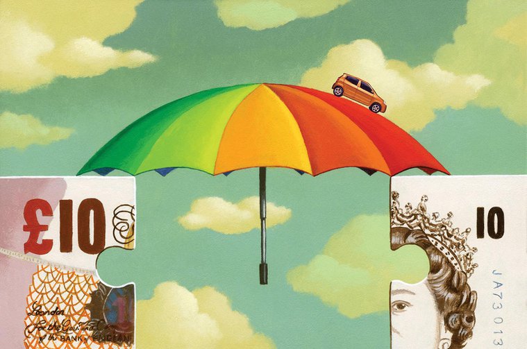 GAP insurance umbrella and bank notes 