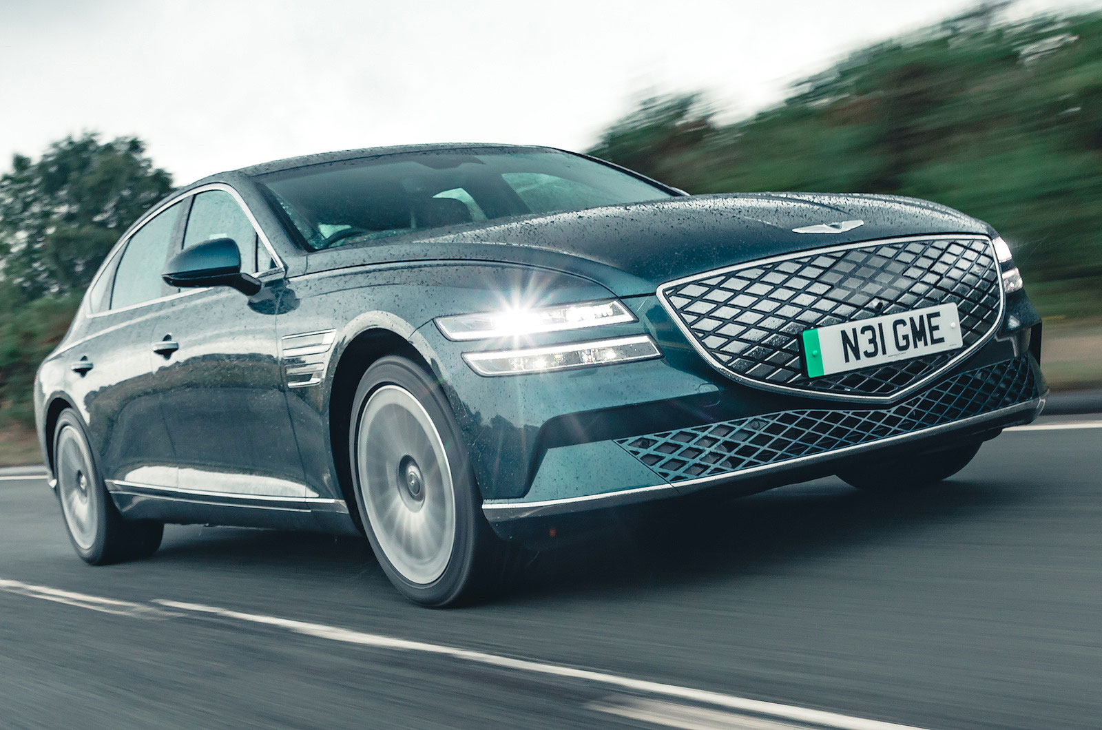 Genesis Electrified G80 front right driving