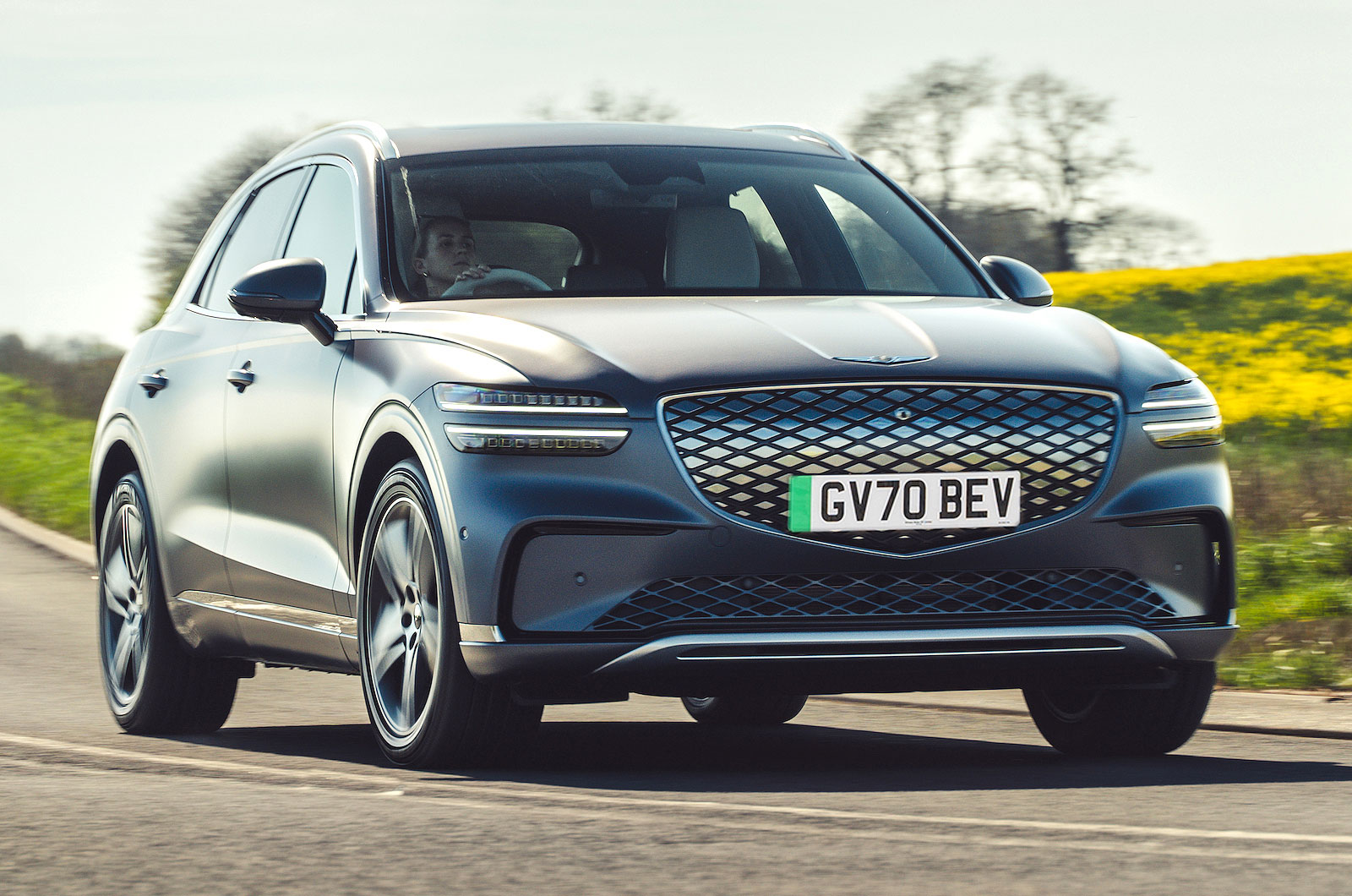 Genesis Electrified GV70 front cornering