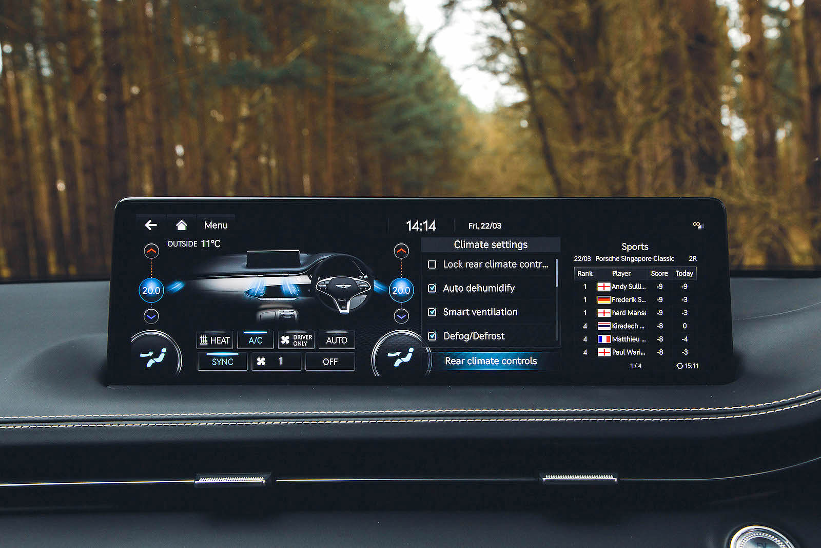 Genesis Electrified GV70 infotainment touchscreen